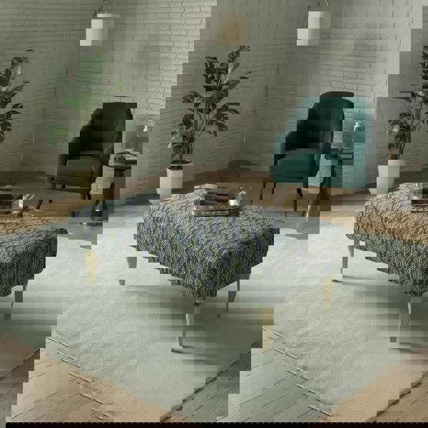 Artistic statement bench with high-density foam and sleek profile