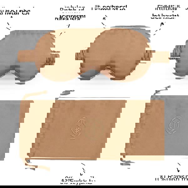 Ethical Bedding Essential Silk Sleep Eye Mask in Peach (Eucalyptus Silk)