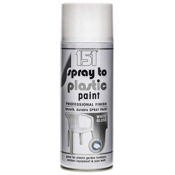 151 White Gloss Plastic Spray Paint 400ml