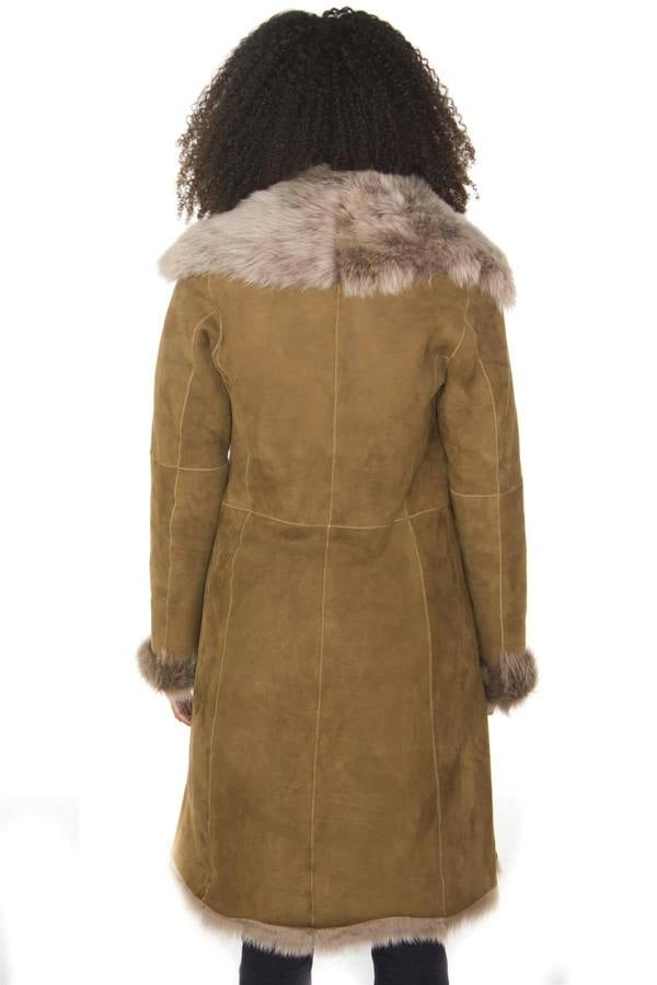 Infinity Leather Womens Toscana Sheepskin Suede Trench Coat-Rochester