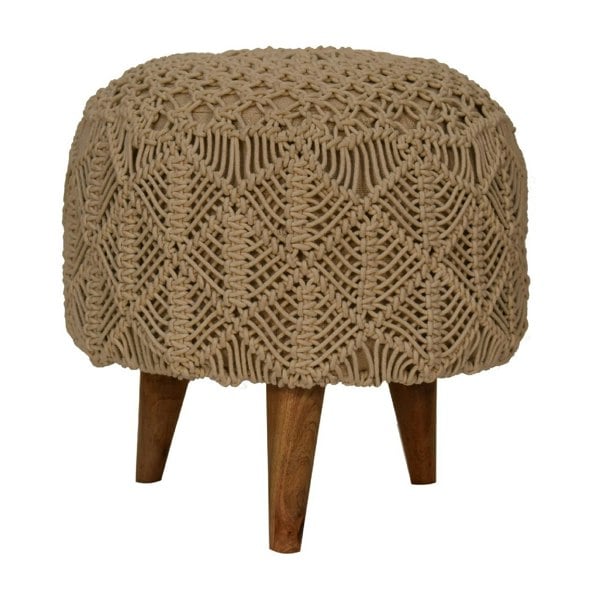 Artisan Furniture Crotchet Beige Footstool