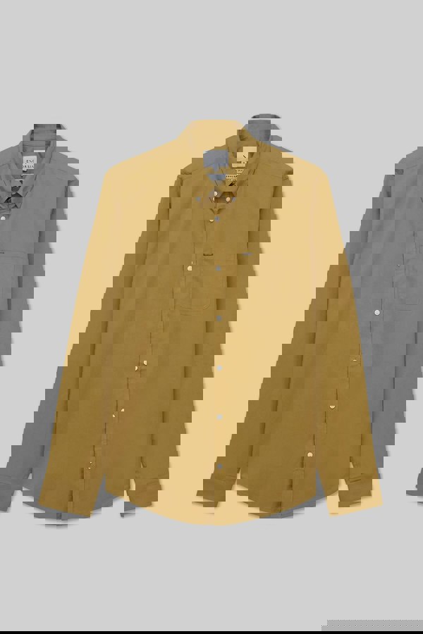 ENORSIA Men's Solid Long Sleeve Regular Fit Shirt