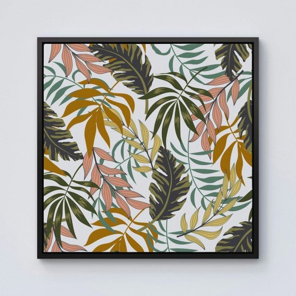 Warren Reed Tropical Leaves Framed Canvas