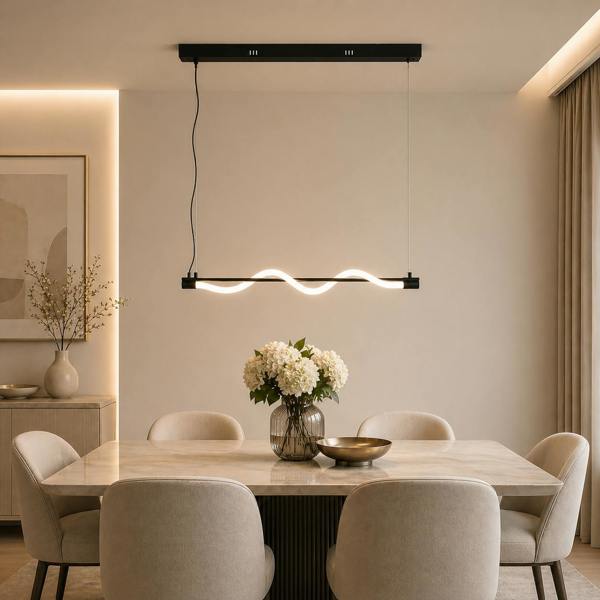 Pagazzi Lighting Diego Matte Black LED Ceiling Pendant Bar