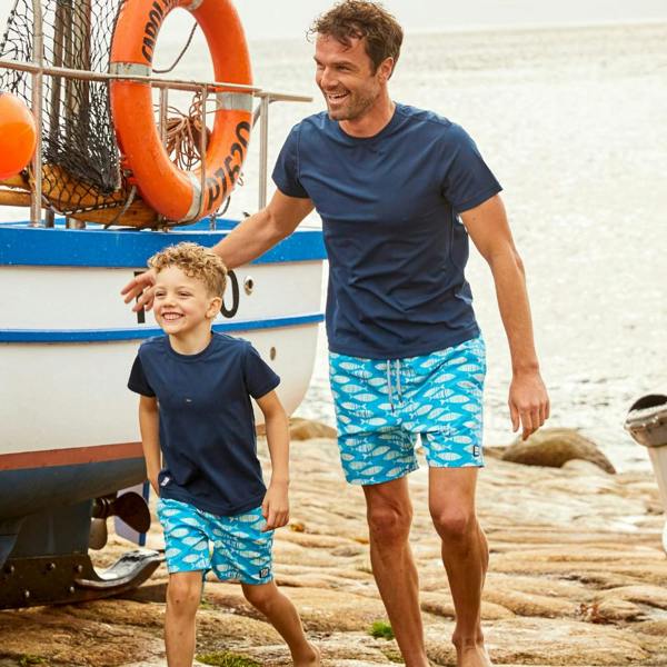 Tom & Teddy Blue Striped Fish