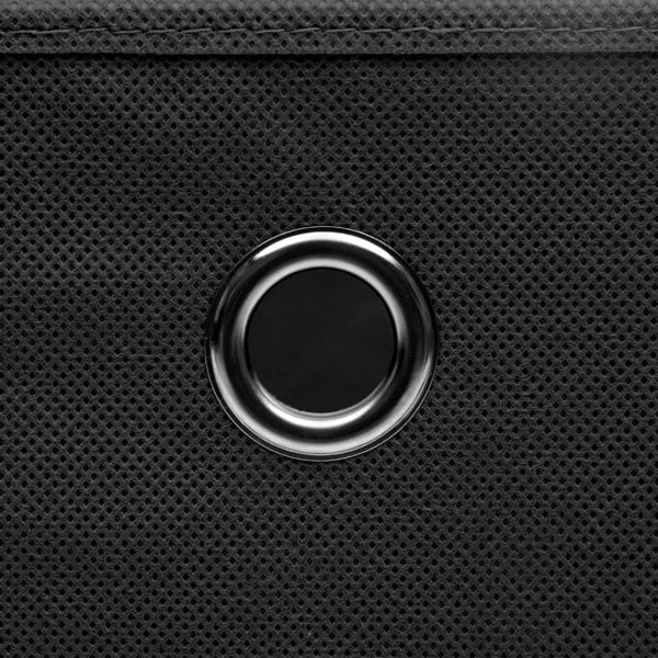 Berkfield Storage Boxes with Lids 10 pcs Black 32x32x32 cm Fabric