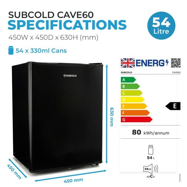 Subcold Cave60 Solid Door Beer Fridge