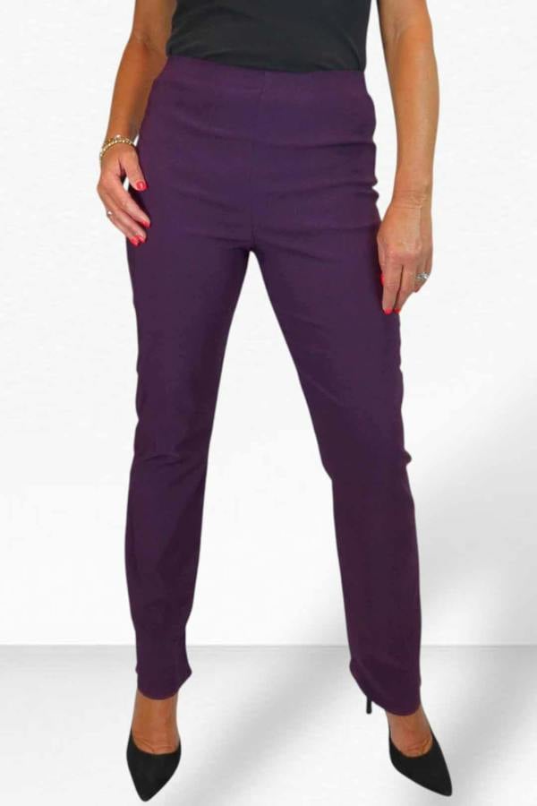 Paulo Due Women's Pull On Stretch Straight Leg Trousers