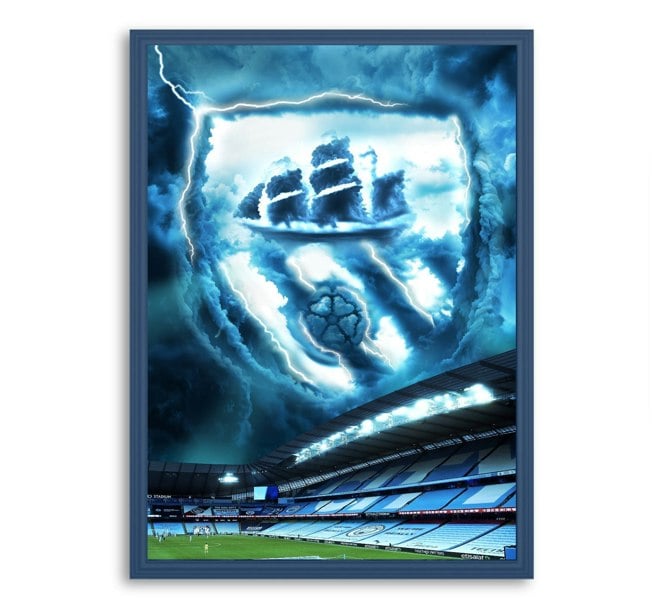 NotNiceThings Man City Magic Poster - Augmented Reality Art