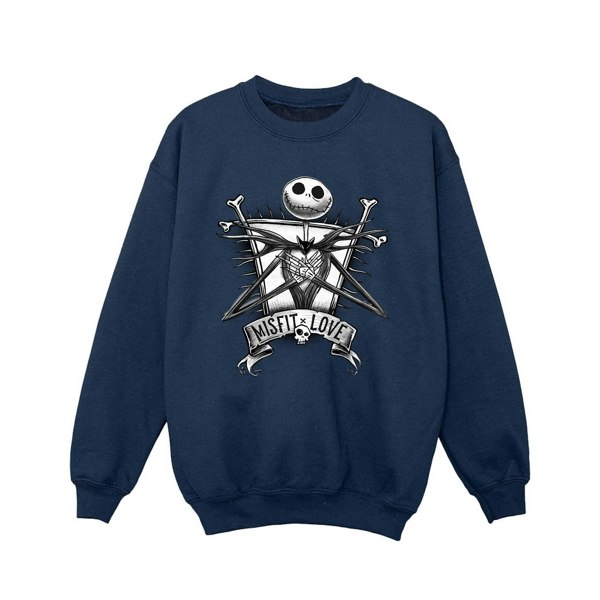 Disney Girls The Nightmare Before Christmas Misfits Love Sweatshirt - Navy Blue