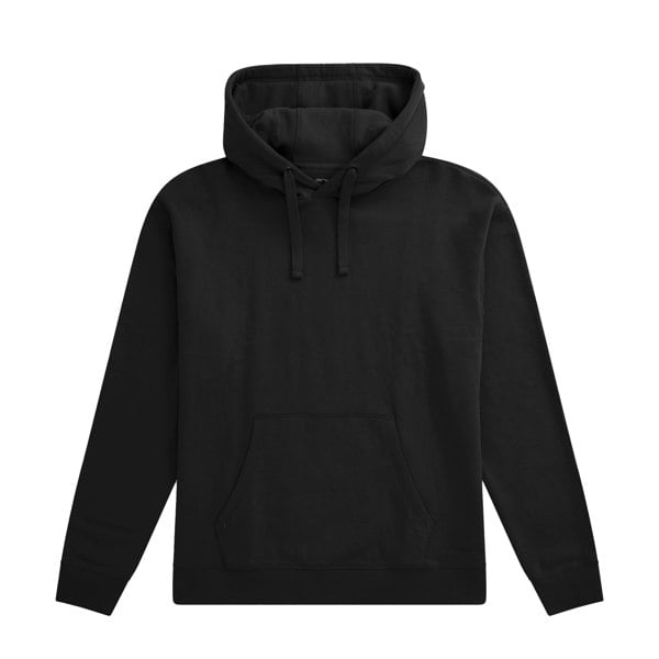 Animal Mens Icon Organic Drop Shoulder Hoodie - Jet Black