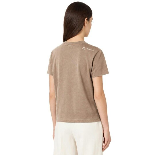 By Lanvin Shoulder Logo Taupe T-Shirt