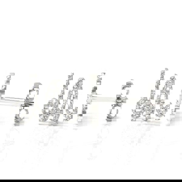 Say It With Luxe CZ Initial Earrings - Sterling Silver