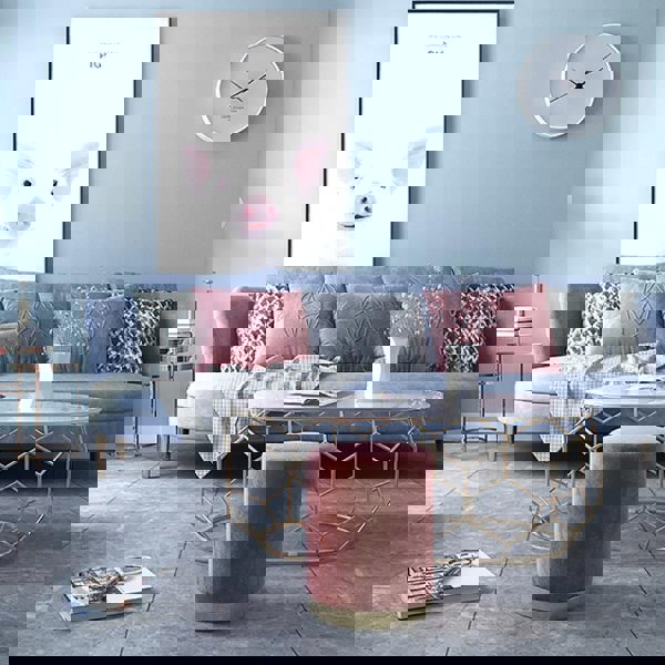 Valeria Footstool, Velvet-Weilai Concept-Weilai Concept