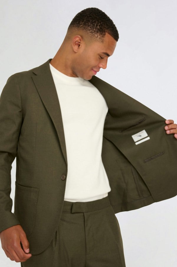 Harry Brown London Arthur Flannel Blazer - Khaki
