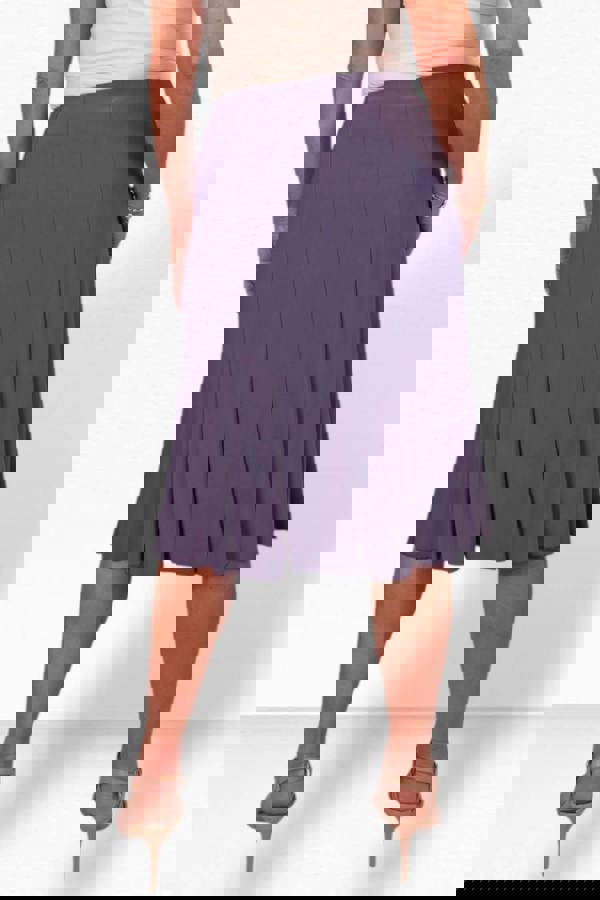 Paulo Due Women's 26" Elasticated Soft Flared Midi Skirt