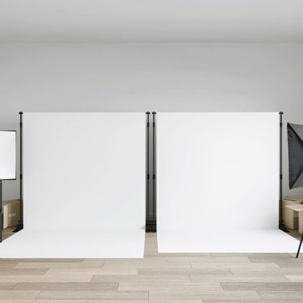 Berkfield Backdrop Stands 2 pcs Black 305x243 cm Steel