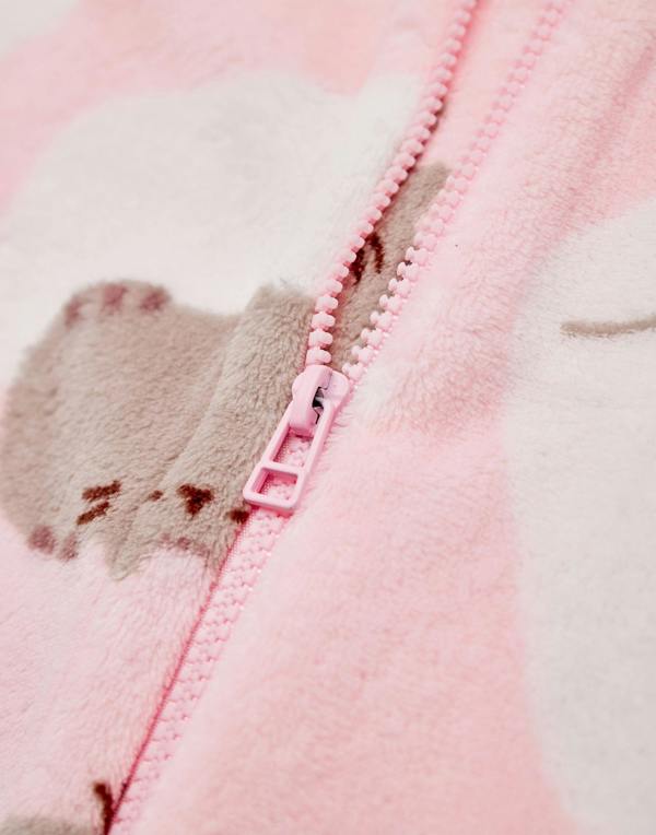 Vanilla Underground Pusheen Girls Pink All-Over Print With Novelty Ears Onesie