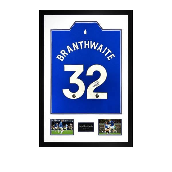 Jarrad Branthwaite Signed Everton Shirt Premium Frame #2