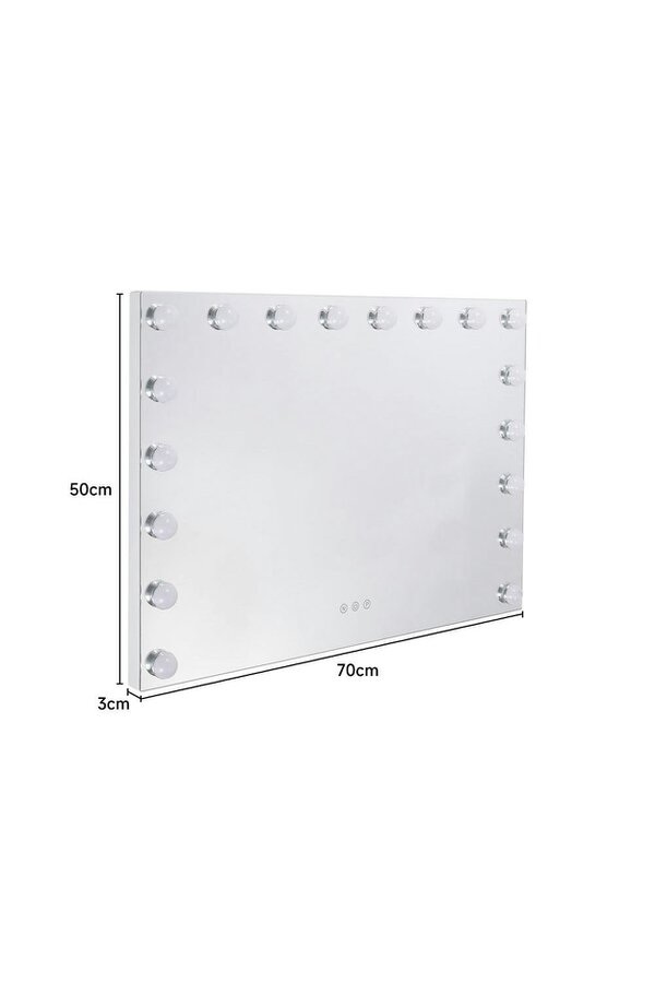Living and Home Hollywood Vanity Mirror with 18 Bulbs Large Cosmetic Makeup Mirror 50*70CM