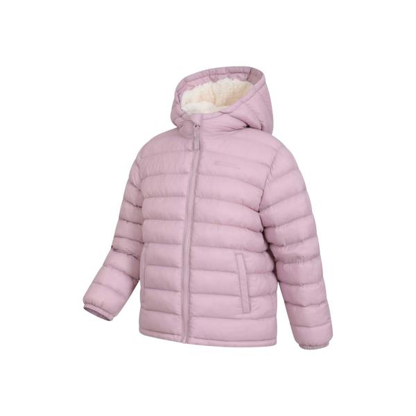 Mountain Warehouse Childrens/Kids Seasons Faux Fur Lined Padded Jacket - Pale Pink - 
