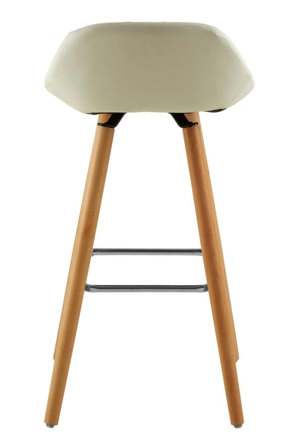 Interiors by Premier Stockholm White Faux Leather Bar Stool
