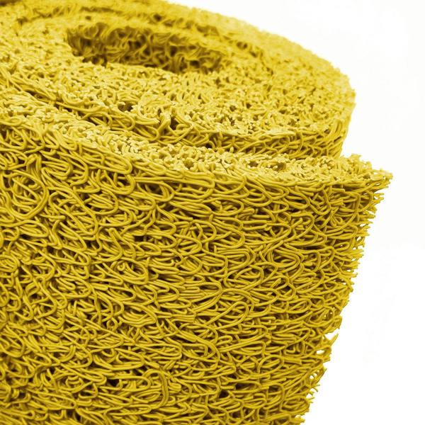 spaghetti yellow floor mat on a white background