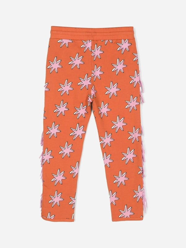 Stella McCartney Kids Stella McCartney Girls Fringed Joggers in Orange