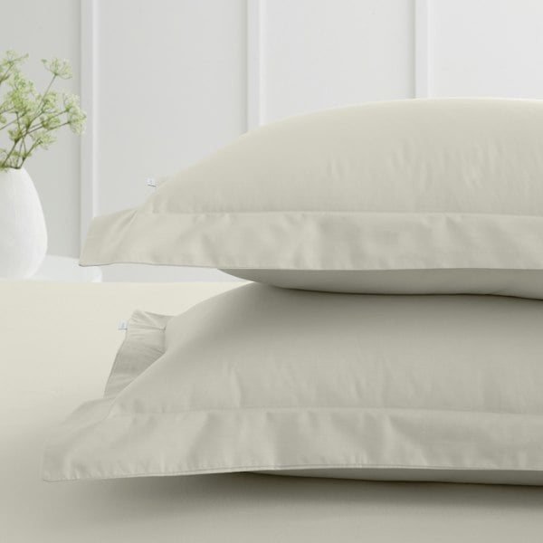 Bianca 200 Thread Count Cotton Percale Oxford Pillowcase Pair