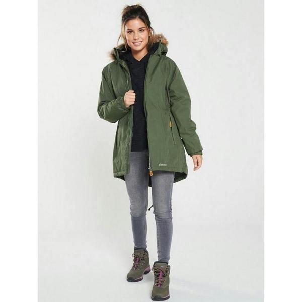 Trespass Womens/Ladies Celebrity Insulated Longer Length Parka Jacket - Moss - 