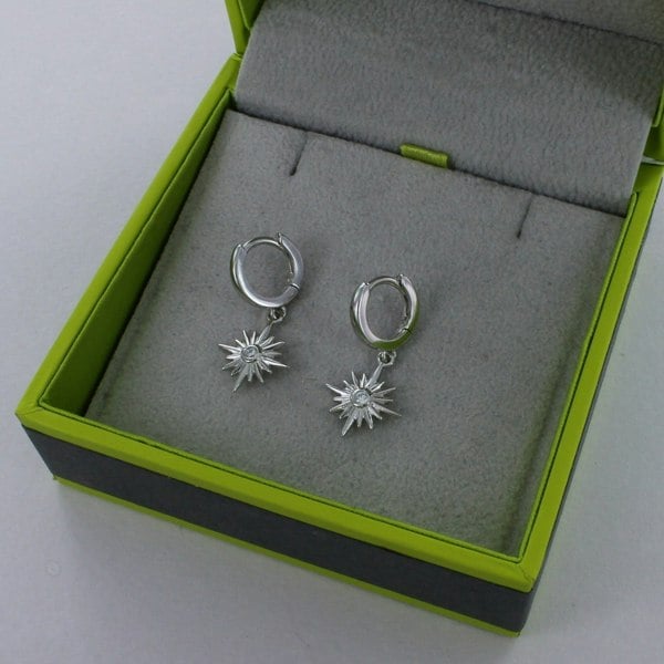 Starlight Sterling Silver Sleeper Earrings - Reeves & Reeves