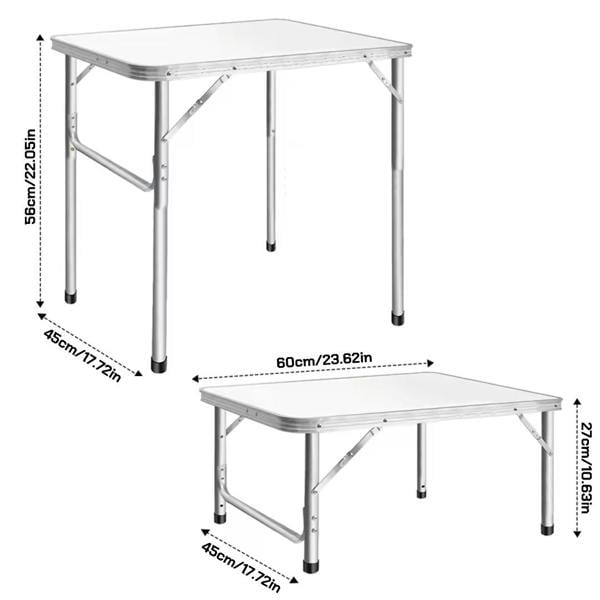Havendro 2FT Foldable Picnic Table Portable Outdoor Camping Folding Desk White