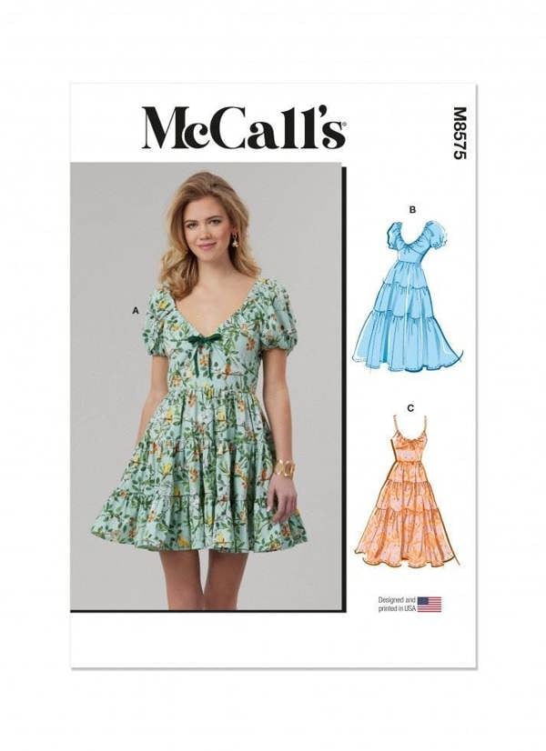 McCalls 8575 Paper Sewing Pattern – Women's Dress, Intermediate