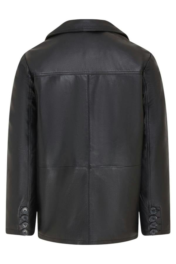 Infinity Leather Men’s 4 Button Italian Leather Blazer Jacket - Loxton