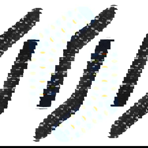 Jemsox Circle Geo Classic Blue Mens Socks | Organic Cotton & Easy Comfort