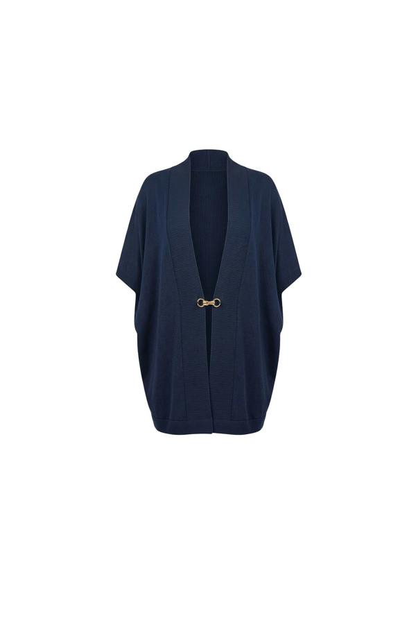 James Lakeland Relaxed Clasp Front Cover-Up - Navy