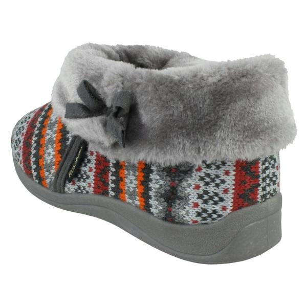 Rose Bank Ladies Rose Bank Memory Foam Aztec Print Bootee Slippers Emily