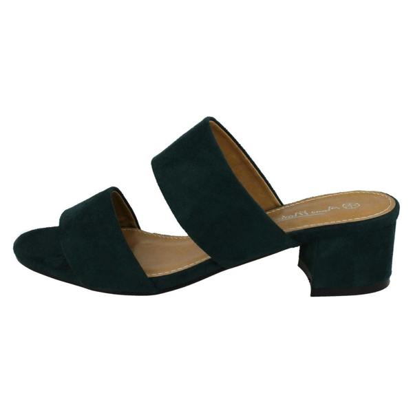 Anne Michelle Ladies Anne Michelle Mid Heel Mule Strap Sandals