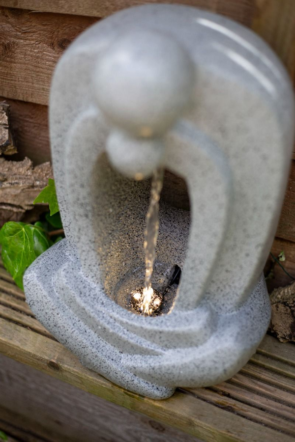 Tranquillity Water Features Zen Pour with Lights Contemporary Water Feature
