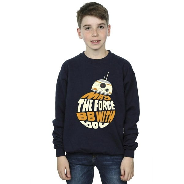 Star Wars Boys May The Force BB8 Sweatshirt - Navy Blue