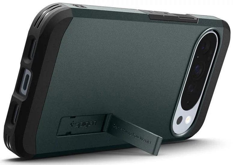 Spigen Tough Armor AI Case with Pixelsnap for Google Pixel 10 Pro XL 6.8" Abyss Green - ACS09730