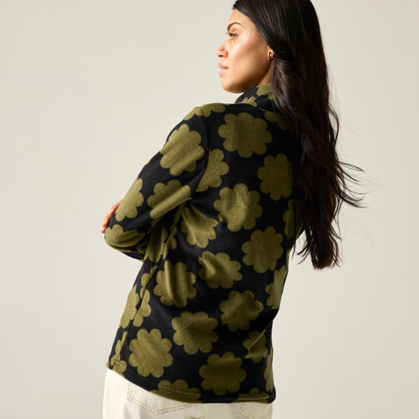 Regatta Womens Orla Kiely Sun Daisy Half Zip Fleece - Olive