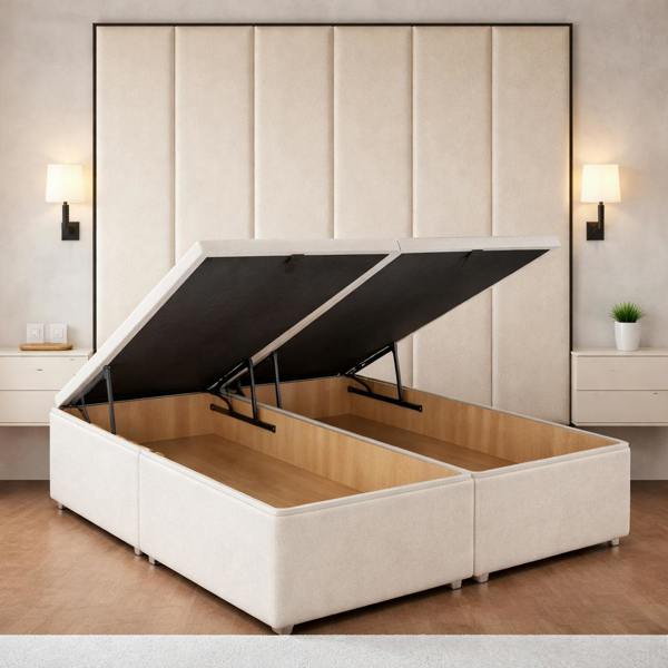 Great British Beds Serena Contrast Piping Divan Ottoman Bed