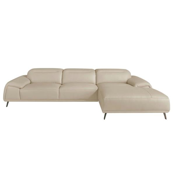 Angel Cerdá Corner sofa in taupe grey leather 6149/6150
