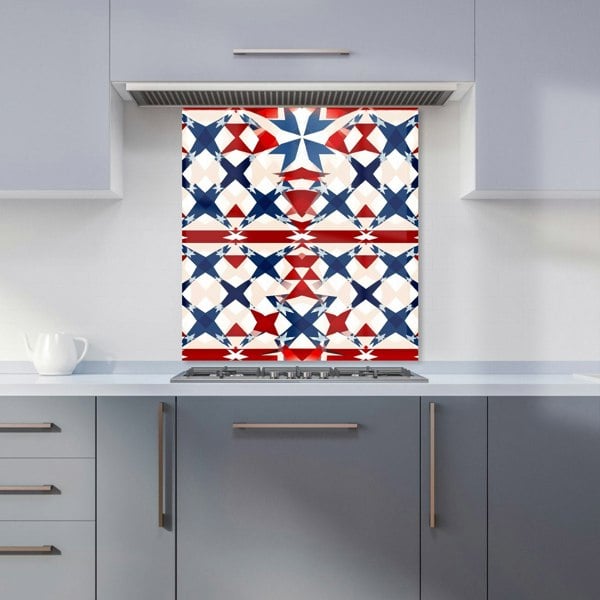 Warren Reed - Designer American Flag Abstract Pattern Kitchen Splashback