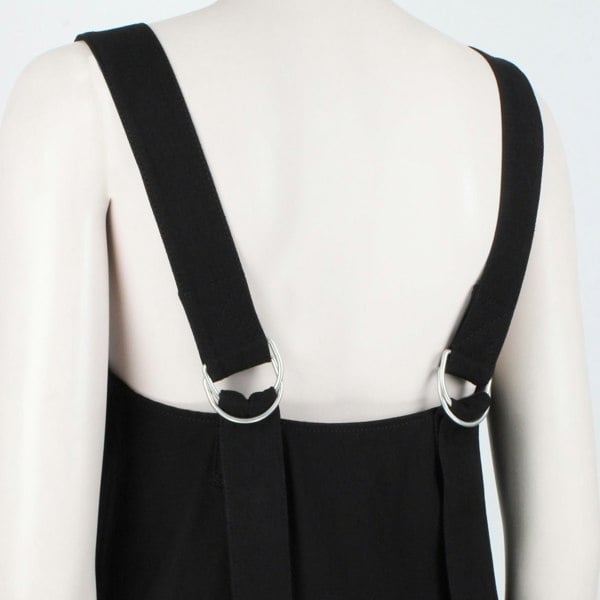 Raey long day dress in a luxurious black twill cotton