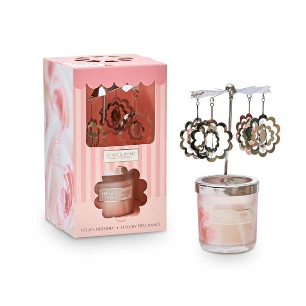 Heart & Home Loving Blooms - Mini Candle & Carousel Gift Set