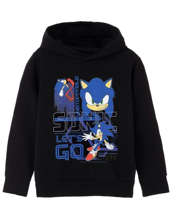 Sonic the Hedgehog Boys Black Let's Go Hoodie