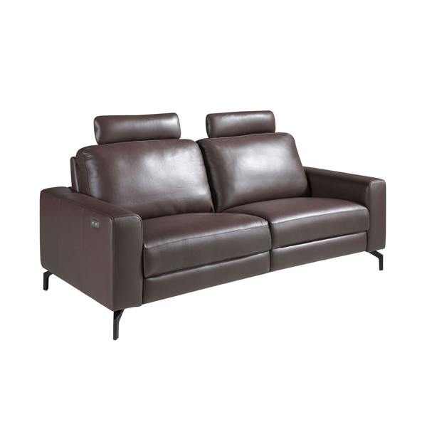 Angel Cerdá Chocolate Brown Leather Recliner Sofa 6368/6366