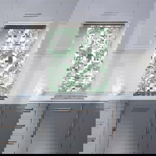 Warren Reed - Designer Geometric Pastel Green Kitchen Splashback
